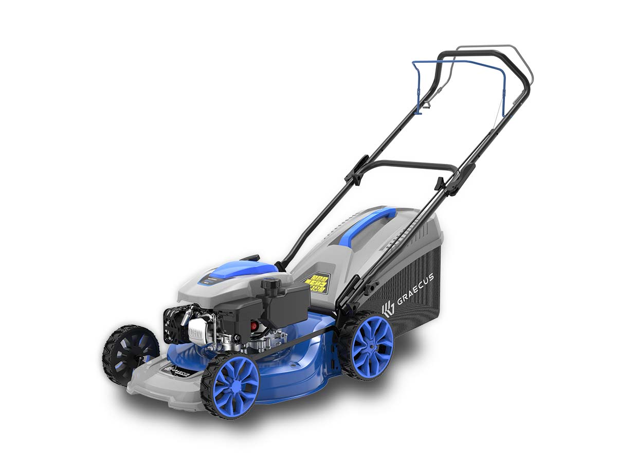 Xλοοκοπτική μηχανή κήπου| Επιφάνεια κοπής 43εκ| 3 επιλογές κοπής, συλλογή, χορτολίπανση, πίσω εκτόξευση| 130cc 3,2 hp| DREPANUS LM43 3in1